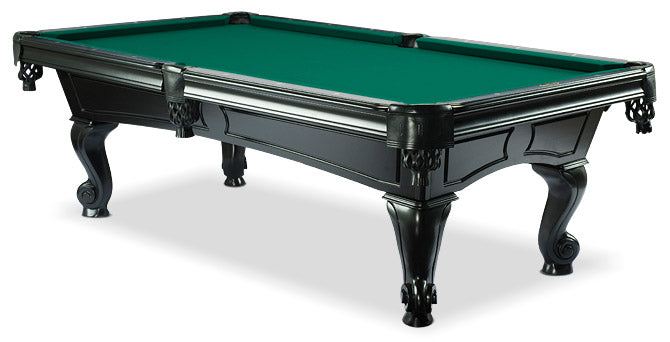 Amboise Black Oak 8 foot pool table with green felt