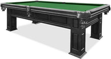 Load image into Gallery viewer, Frontenac Black 8 foot pool table with green billiard felt cloth