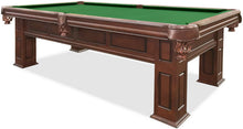 Load image into Gallery viewer, Frontenac Walnut 8 foot pool table with green billiard felt cloth
