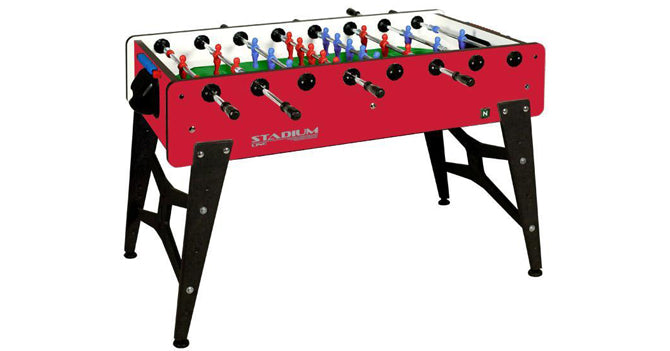 Premium quality Made-in-Italy Longoni Striker Red Foosball Soccer Table