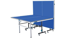 ACE 4 ping pong table tennis with blue surface, folded upright for solo play • picture 2