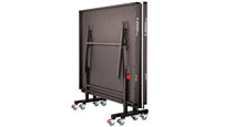 Load image into Gallery viewer, ACE 7 Black ping pong table • folded for storage