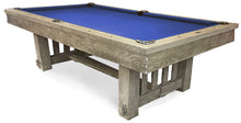 Load image into Gallery viewer, Cornwall Barnwood 8 foot pool table with blue billiard felt