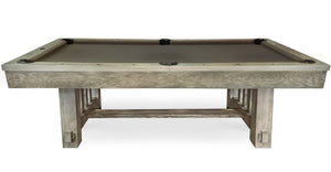 Cornwall Barnwood 8 foot pool table • side billiard table view