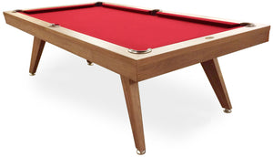 Copenhagen Walnut 8 foot pool table - Front angle view