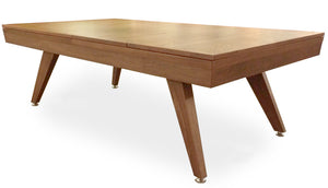 Copenhagen Walnut 8 foot pool table with dining table top option shown