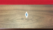 Load image into Gallery viewer, Copenhagen Walnut 8 foot pool table • solid wood rail detail picture