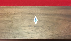 Copenhagen Walnut 8 foot pool table • solid wood rail detail picture