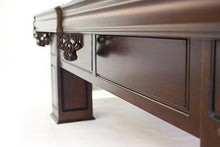 Load image into Gallery viewer, Frontenac Walnut 8 foot pool table • lower side view