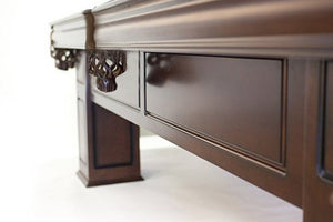 Frontenac Walnut 8 foot pool table • lower side view