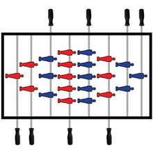 Charger l&#39;image dans la galerie, Premium quality Longoni Striker Blue Foosball Soccer Table - player configuration overview