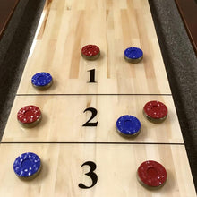 Load image into Gallery viewer, 12 foot Walnut finish Majestic Shuffleboard game table surface view