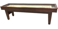 Load image into Gallery viewer, 9 foot Walnut finish Majestic Shuffleboard game table • side top view