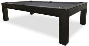 Mensa Black 8 foot pool table with charcoal billiard felt