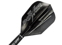 Load image into Gallery viewer, Target Power 8Zero 80% Tungsten Phil Taylor black dart set - flight close-up picture
