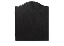 Load image into Gallery viewer, Professional quality complete dartboard, darts and cabinet set. View of the closed cabinet doors